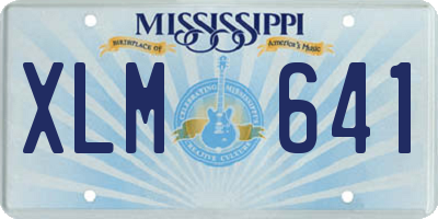 MS license plate XLM641