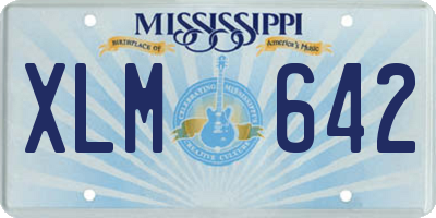 MS license plate XLM642