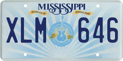 MS license plate XLM646