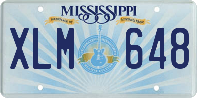 MS license plate XLM648