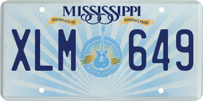 MS license plate XLM649