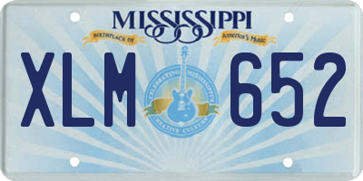 MS license plate XLM652