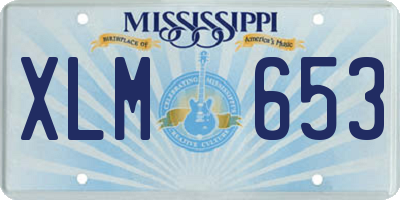 MS license plate XLM653