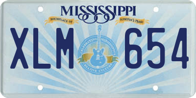 MS license plate XLM654