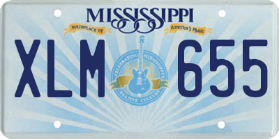 MS license plate XLM655