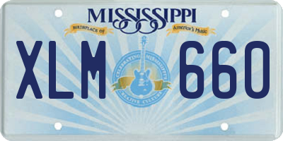 MS license plate XLM660