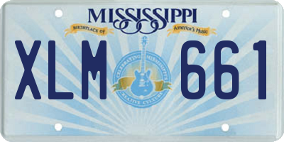 MS license plate XLM661