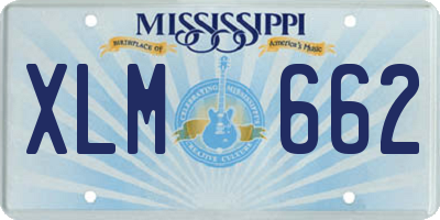 MS license plate XLM662