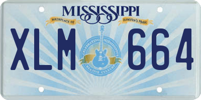 MS license plate XLM664