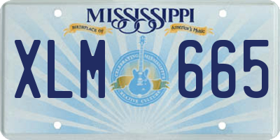 MS license plate XLM665