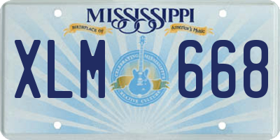 MS license plate XLM668