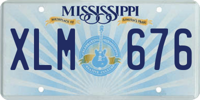 MS license plate XLM676