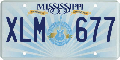 MS license plate XLM677