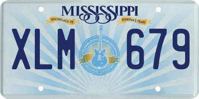 MS license plate XLM679