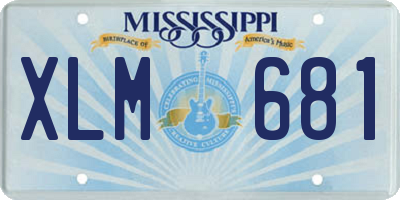 MS license plate XLM681
