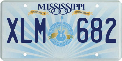 MS license plate XLM682