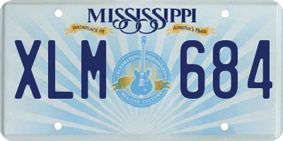 MS license plate XLM684
