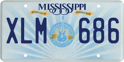 MS license plate XLM686