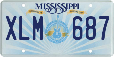 MS license plate XLM687