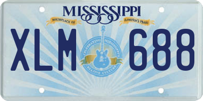 MS license plate XLM688