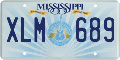 MS license plate XLM689