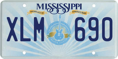 MS license plate XLM690