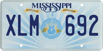 MS license plate XLM692