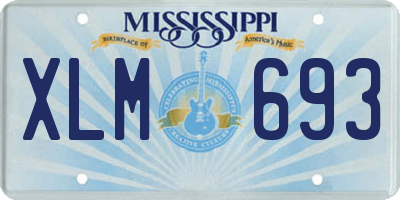 MS license plate XLM693