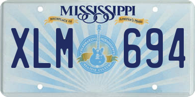 MS license plate XLM694