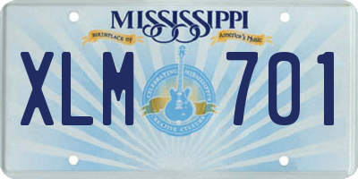 MS license plate XLM701