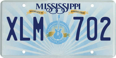 MS license plate XLM702