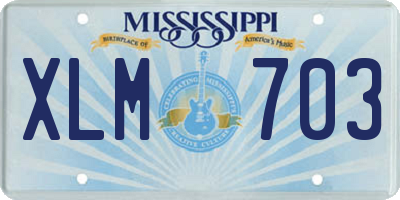 MS license plate XLM703