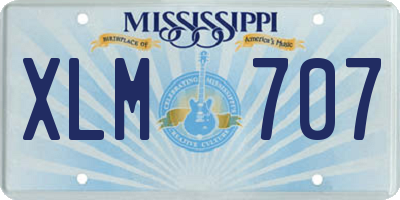 MS license plate XLM707