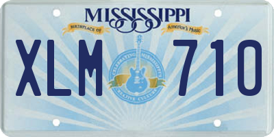 MS license plate XLM710