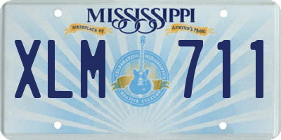 MS license plate XLM711