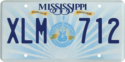 MS license plate XLM712