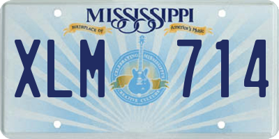 MS license plate XLM714