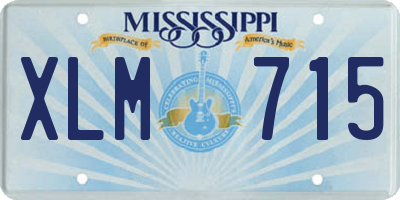 MS license plate XLM715