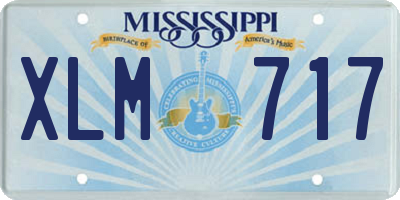 MS license plate XLM717