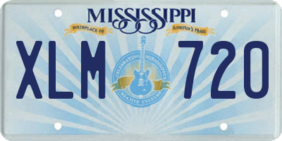MS license plate XLM720