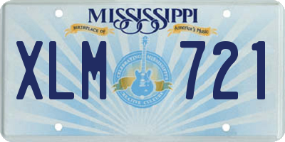 MS license plate XLM721