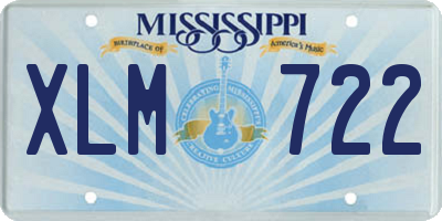 MS license plate XLM722