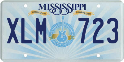 MS license plate XLM723