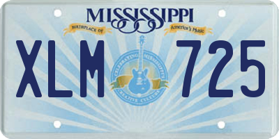 MS license plate XLM725