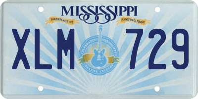 MS license plate XLM729