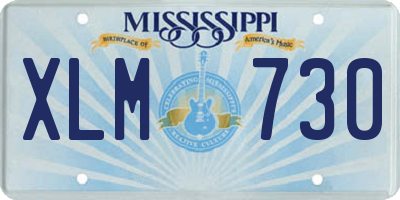 MS license plate XLM730