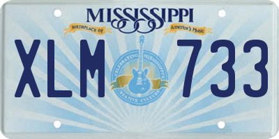 MS license plate XLM733