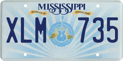 MS license plate XLM735