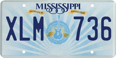 MS license plate XLM736