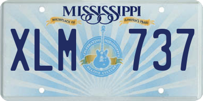 MS license plate XLM737